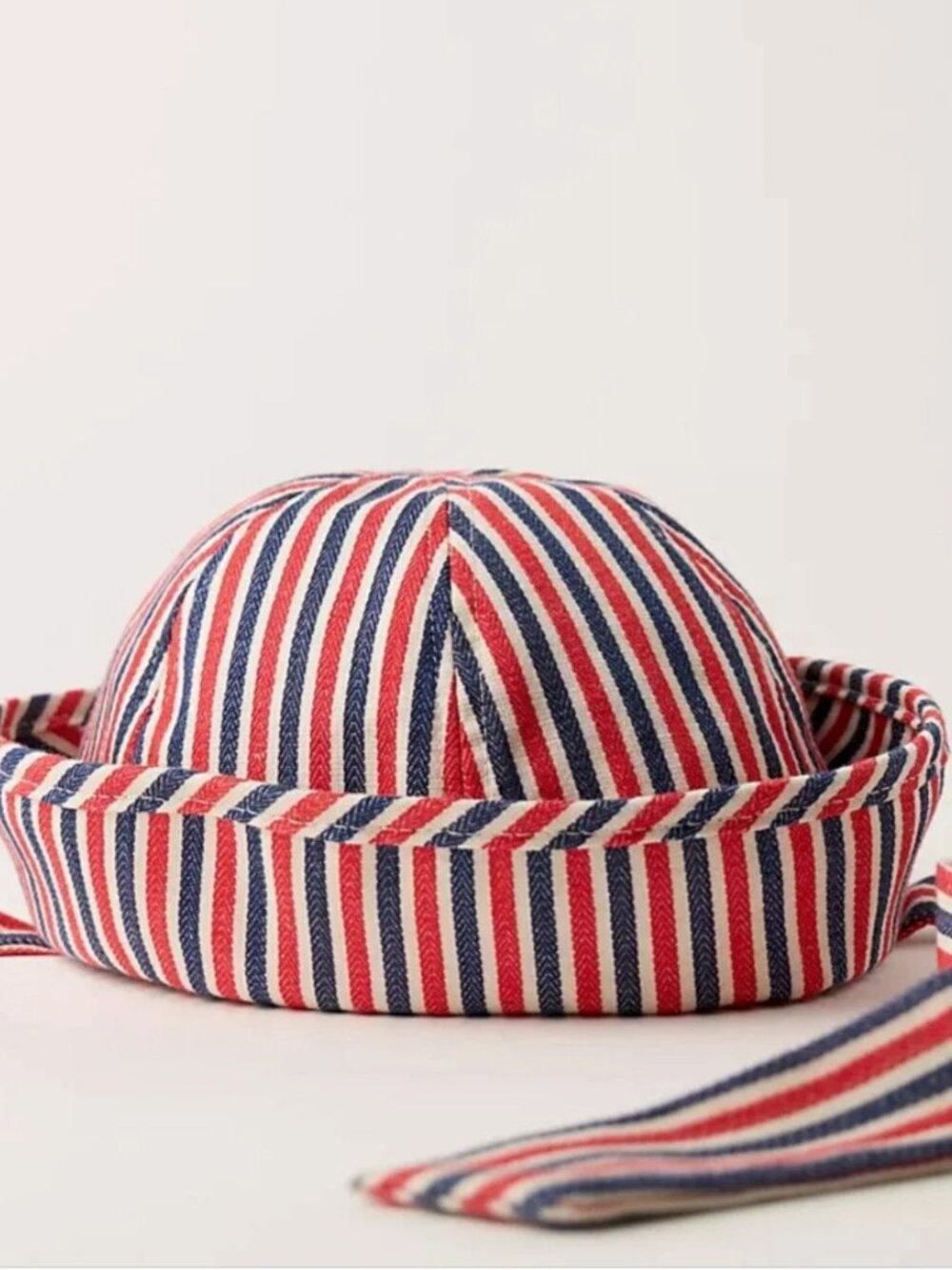 NEW Free People Striped Sailor Bucket Hat With Defined Tie Bow Detail - Picture 5 of 7